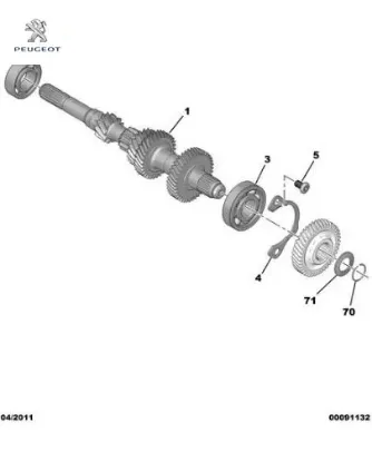 Grup mil rulmanı   206+-207-nemo 1.4i 2372.23  peugeot resmi