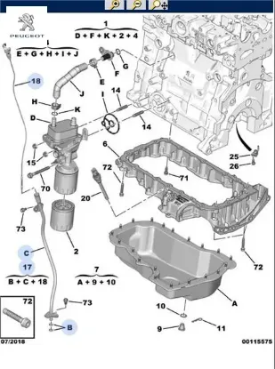 Yağ çubuğu boxer ııı 2.0 hdi euro6 9809973780  peugeot resmi