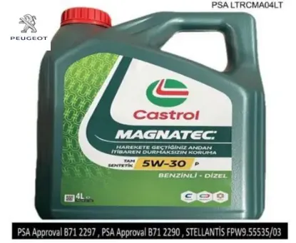 Castrol yağ magnetıc 5w30 4lt ltrcma04lt  peugeot resmi