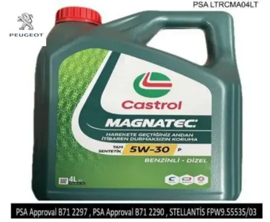 Castrol yağ magnetıc 5w30 4lt ltrcma04lt  peugeot resmi