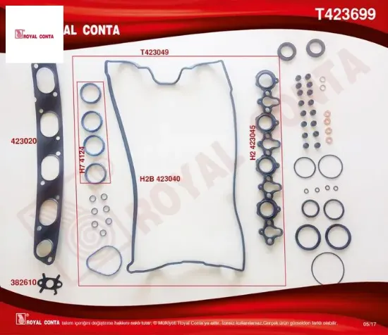 Üst takım conta skt keçeli reınz sub.last skc siz master 2.2-2.5 dcı g9t-g9u 7701477813 resmi