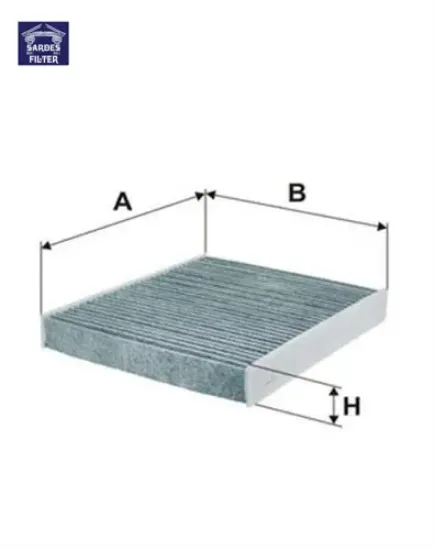 Polen filtresi polo 1.2-1.4-1.6 2010 ıbıza v 1.6 2011 fabıa 10 karbonlu 6r0819653 resmi