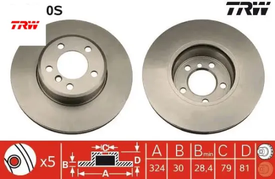 Fren dıskı on adet e65 e66 02 08 34116864049 resmi
