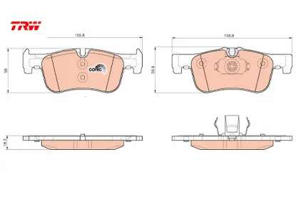 Fren balatası on bmw f20 f21 f22 f23 34118854999 resmi