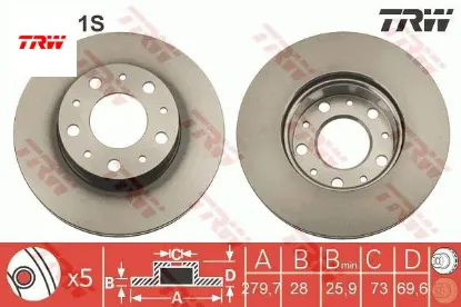 Ön fren disk aynası boxer-ducato 06-.. 424928/ 4249k2/  resmi