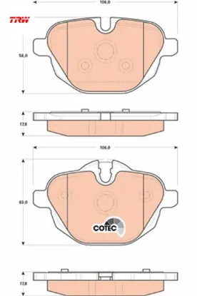 Fren balatası arka bmw g30 g31 g38 g32 g11 g12 g01 g08 g02 g05 g06 f10 f11 f18 f25 f26 e89 34218847062 resmi