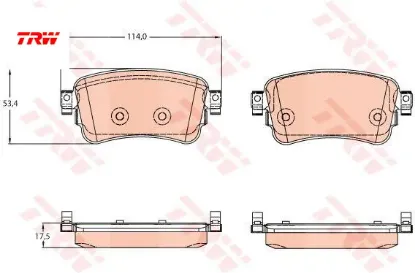 Arka fren balatası  expert traveller-jumpy 10->/1617936880/trw gdb2166  trw resmi