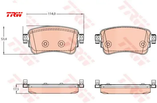 Arka fren balatası  expert traveller-jumpy 10->/1617936880/trw gdb2166  trw resmi