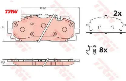 Disk fren balatası ön aks a4 2015->>. A5 2016->>. Q5 2016->>. Q7 2015->> 4m0698151ap/ 4m0698151h/ 8w069 resmi