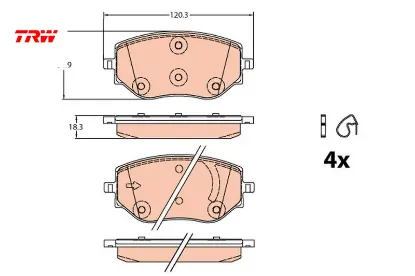Ön fren balatası clıo v 19> talıant 21> mıcra v 18> 1.0 sce 1.0 tce 1.5 blue dcı 410608885r resmi