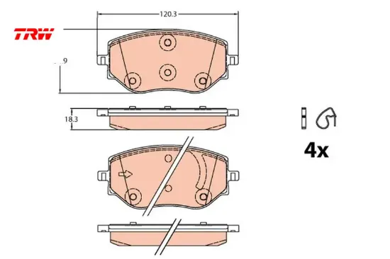 Ön fren balatası clıo v 19> talıant 21> mıcra v 18> 1.0 sce 1.0 tce 1.5 blue dcı 410608885r resmi