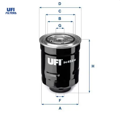 Yakıt filtresi aurıs. Corolla 1.4l 1ndtv nde150 d-4d dizel 07- 2339026140/ 2339026160/ 2339026280 resmi