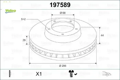 Ön fren diski trafıc ııı 15 vivaro b 15 296x28x5 delik 402066352r/ 8660003955/ 4422285 resmi