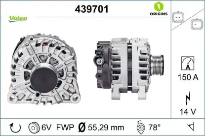 Alternatör 14v 150ah c3-c4-berlıngo- 207-308-p407-c elysee 1.6 2.0 hdi 5702.J9/ 5705.Kv/ 9678048880 resmi