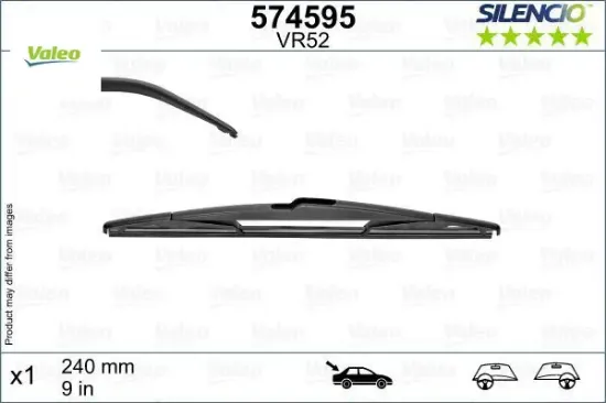 Arka silecek peugeot p5008 16 renault megane ıv-talısman x1 240 mm 1631823680/ 287909946r/ 287901560r resmi