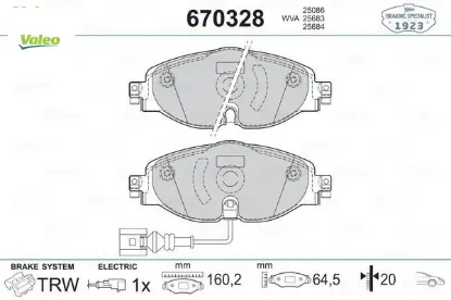 Ön balata golf7-a3-leon-tıguan-passat-octavıa-superb 12 8v0698151/ 2k5698151/ 5q0698151b resmi