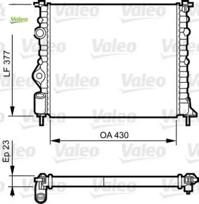Radyatör clıo ıı-logan 04 kng 01 mgn 96 1.4-1.61.5d-1.9 al klimasız mek 430x377.5x23 7700838134/ 7700836301/ 7700436693 resmi