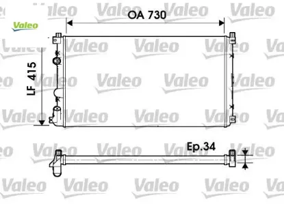 Radyatör master ıı-movano 01 2.5dcı g9u ac klimasız mek 730x414.5x34 7701057119/ 4414972/ 2140000qaj resmi