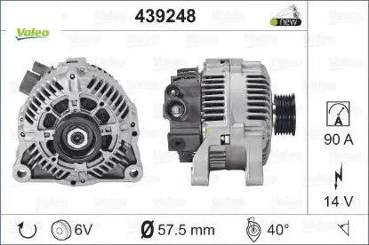 Alternatör 90a partner -berl. 1.9 dzl dw8  542489 5705.4u   5705.2c  5705.Fv resmi