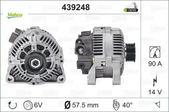 Alternatör 90a partner -berl. 1.9 dzl dw8  542489 5705.4u   5705.2c  5705.Fv resmi