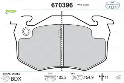 Arka fren balatası clıo ııı megane 2.0 16v 306 1.8 16v 7701203668/ 701204845 resmi