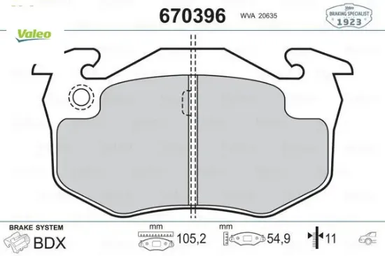 Arka fren balatası clıo ııı megane 2.0 16v 306 1.8 16v 7701203668/ 701204845 resmi