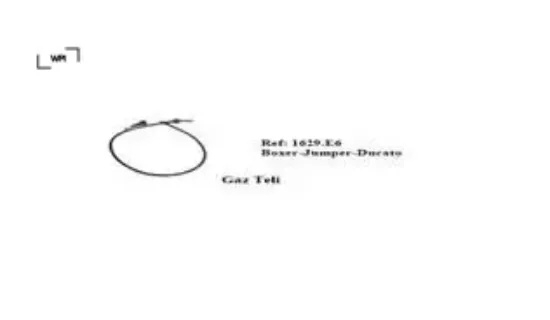 Gaz teli ducato-boxer-jumper box741 1629.E6/ 1321151080/ 9567221980 resmi