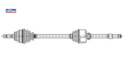 Aks komple sağ   doblo 1.9d  01->  46307999/ 17-0634 cıfam cıfam-655-634 resmi