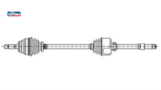 Aks komple sağ   doblo 1.9d  01->  46307999/ 17-0634 cıfam cıfam-655-634 resmi