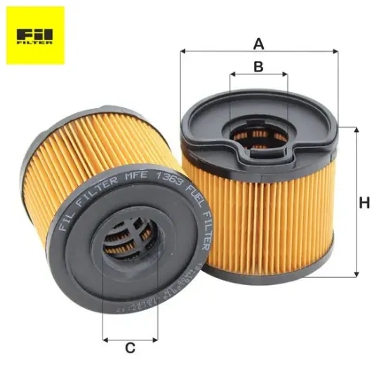 Mazot filtresi 306-307-406-partner 2.0hdı/dw10td  1906.A1/ 1906.C5/ e148120/ pu9 fıl fılter mfe1363 resmi