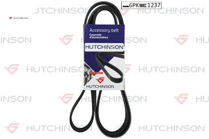 1237 k 6 kanallı kayış lgn 2.0 16v 95-01 -safrane-aurıs-corolla 1.4d4d 8v 06 a3  7439146899/ 9091602650 hutchınson 1237 k 6 resmi