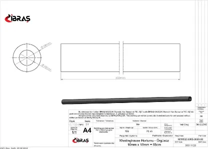 Westinavus hortumu  10mm x 65cm  r-12 7700575128 ıbras  resmi