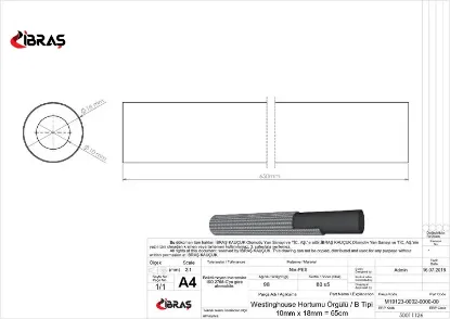 Westinavus hortumu örgülü 10mm x 65cm  r-12 7700575128 ıbras  resmi