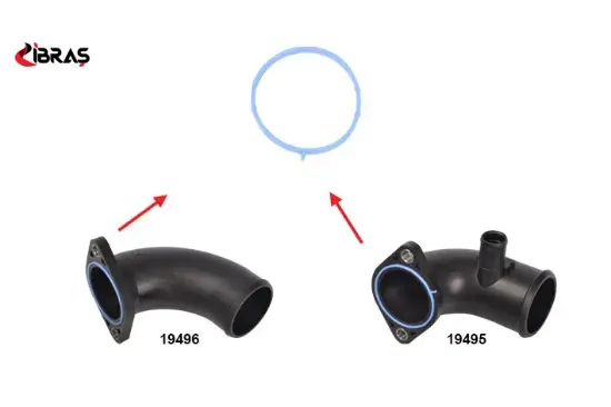 Turbo borusu contası  transıt 2.4 tdci 4x4  yc1q6k686ab/ 1112291/ yc1q6k68 ıbras  resmi