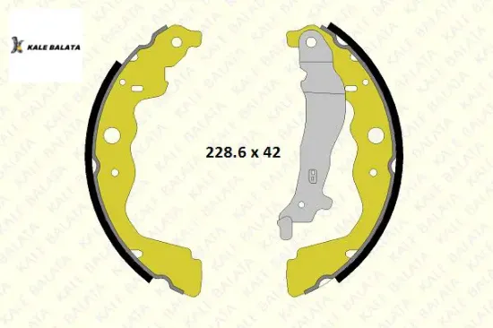 Fren balatası arka pabuçlu    duster-cıtan-clıo ıv/6001549703/gs8780/kale balata  7701210108/ 440207408r kale balata 1243 0470 05 p kf23 resmi