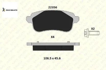 Arka fren disk balatası  megane ıv-scenıc-kadjar  440608235r kale balata 22356 159 14 ans kd1 resmi
