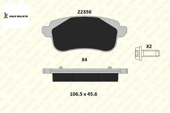 Arka fren disk balatası  megane ıv-scenıc-kadjar  440608235r kale balata 22356 159 14 ans kd1 resmi