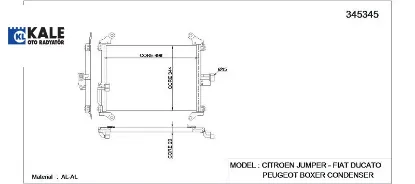 Klima radyatörü boxer ı-ıı-jumper 94-06  6455.T3/ 1312857080/ 94700/  kale radyatör 345345 resmi
