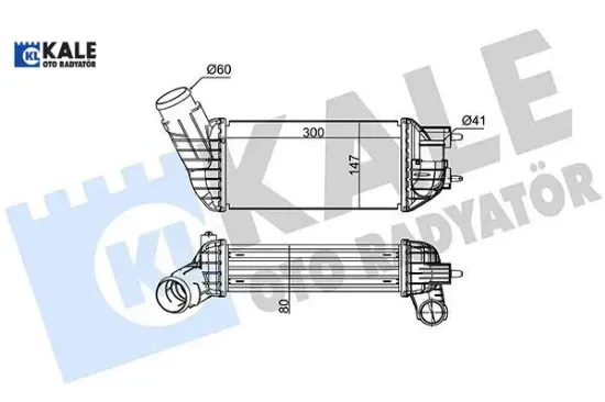 Turbo radyatörü  308-3008-5008-c4-ds4 dw10c  0384p8/ 0384.P8 Kale radyatör 350825 resmi