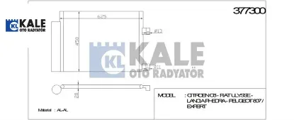 Klima radyatörü 807-expert ııı-c8  6455.Ap/ 1489398080/ 94609/ 81 kale radyatör 377300 resmi