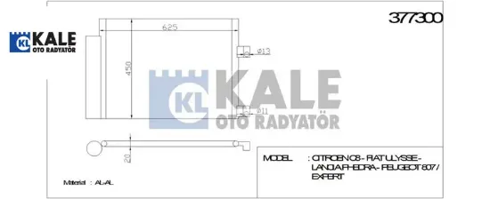 Klima radyatörü 807-expert ııı-c8  6455.Ap/ 1489398080/ 94609/ 81 kale radyatör 377300 resmi