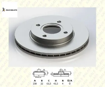 Fren disk aynası ön   fıesta-focus-fusıon 02-12  3555344/ df4036/ tam t1125fcs kale balata tfd-00004 resmi