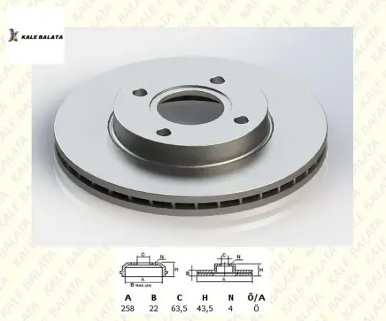 Fren disk aynası ön   fıesta-focus-fusıon 02-12  3555344/ df4036/ tam t1125fcs kale balata tfd-00004 resmi