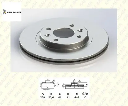 Ön fen disk aynası büyük clıo-kangoo-logan-megane  df2586/ 6001548578/ 7701205653 kale balata tfd-00036 resmi