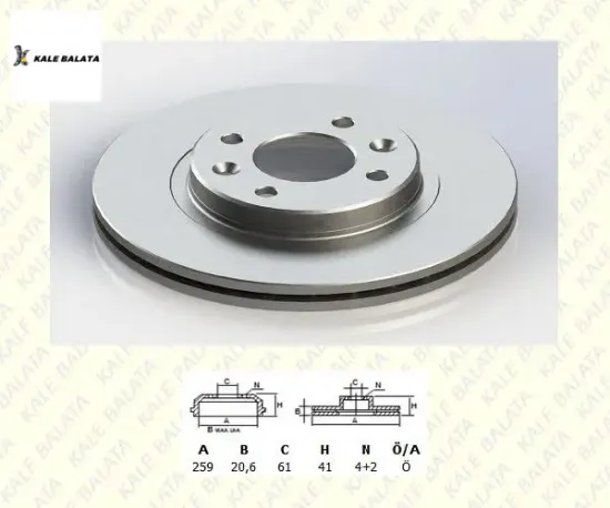 Ön fen disk aynası büyük clıo-kangoo-logan-megane  df2586/ 6001548578/ 7701205653 kale balata tfd-00036 resmi