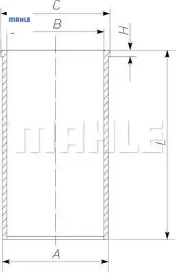 Motor gömleği 75,00mmstd. 308-partner-focus 1.6hdı  40209000g mahle 039wv4200 resmi