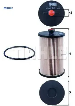 Mazot filtresi    crafter 2.5tdı bjk/bjl/bjm 06-12  2e0127177/ 2e0127159 mahle kx222d resmi