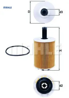 Yağ filtresi caddy ııı golf v vı plus jetta ııı ıv   045115466c/ 045118389c/ 04511 mahle ox188d resmi