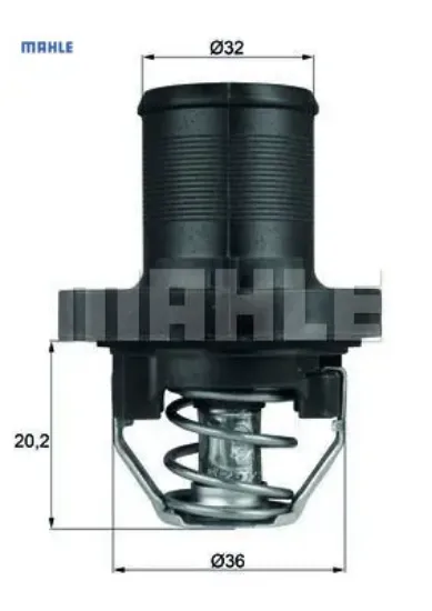 Termostat 89c 206-301-307-308-bıpper-c4 1.4/1.6i  1336.N5/ 1336.Q1/ 359001201940 mahle tı4789 resmi