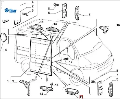 Takoz sürgülü kapı alt ducato   opar  resmi